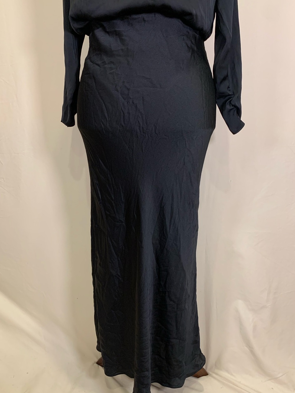 Favorite Daughter The Favorite Skirt Black Satin Maxi